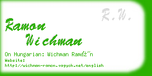 ramon wichman business card